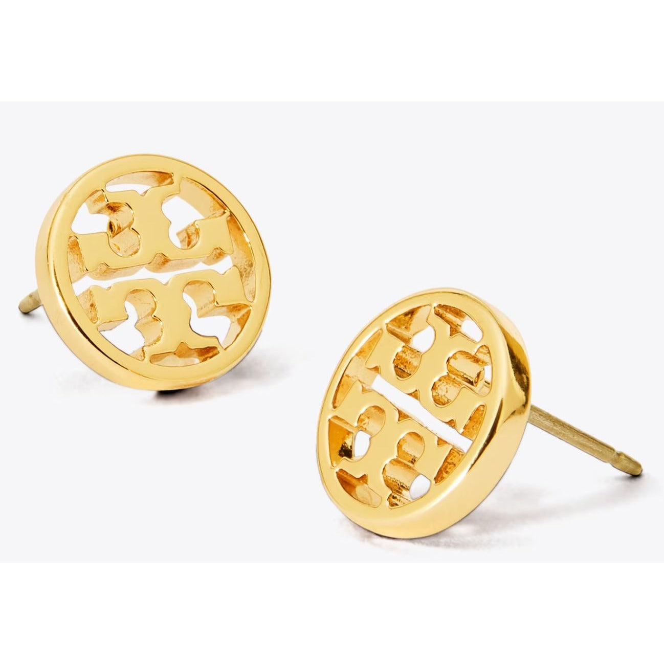 Tory Burch Gold Logo Stud Earrings