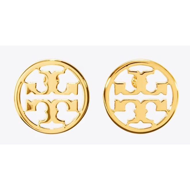 Tory Burch Gold Logo Stud Earrings