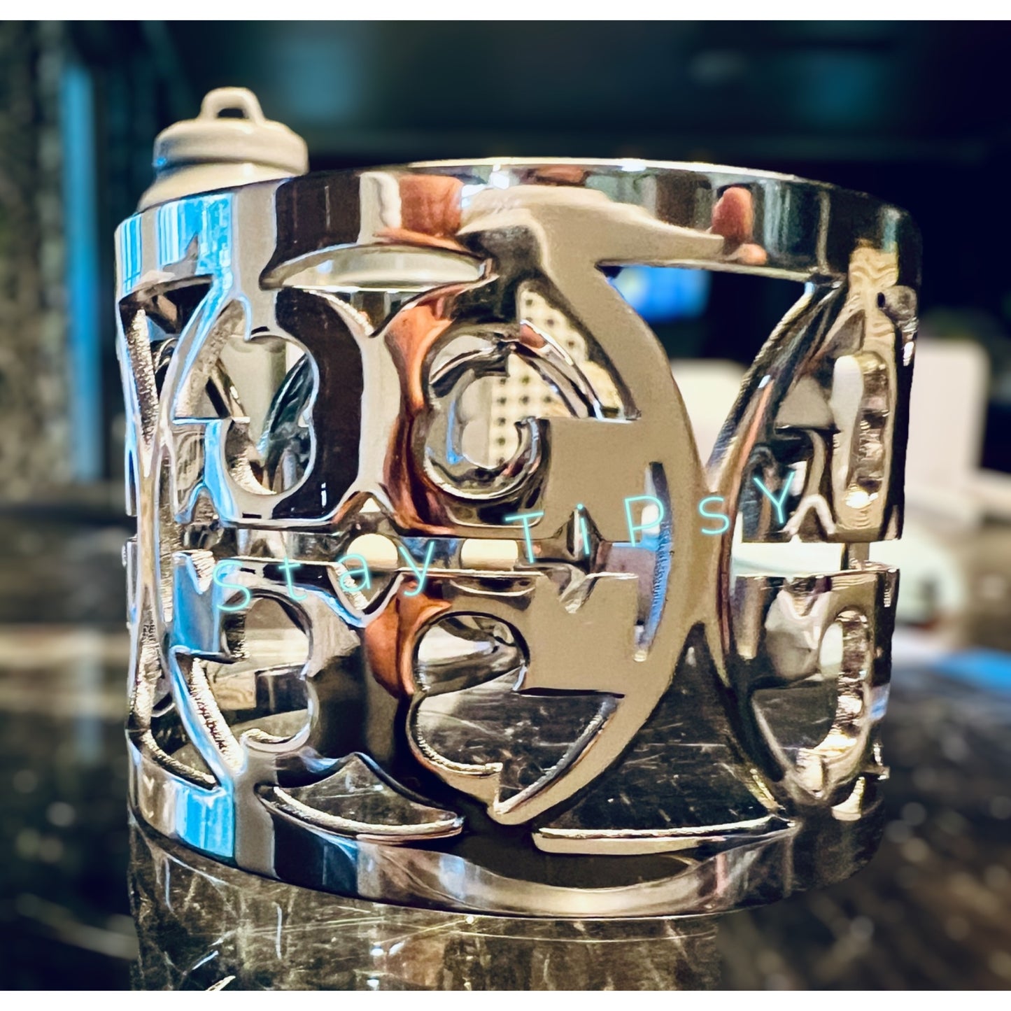 Tory Burch Silver Miller Logo Bangle Bracelet