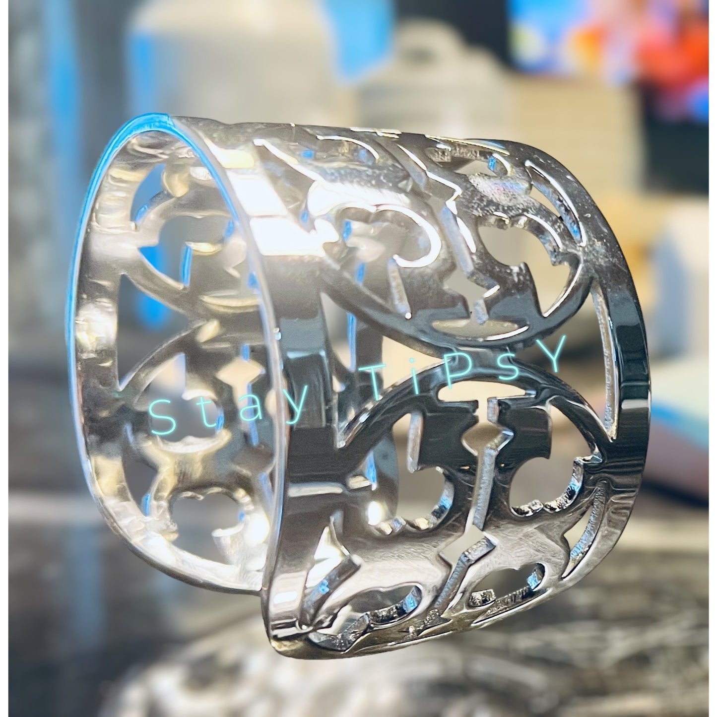 Tory Burch Silver Miller Logo Bangle Bracelet