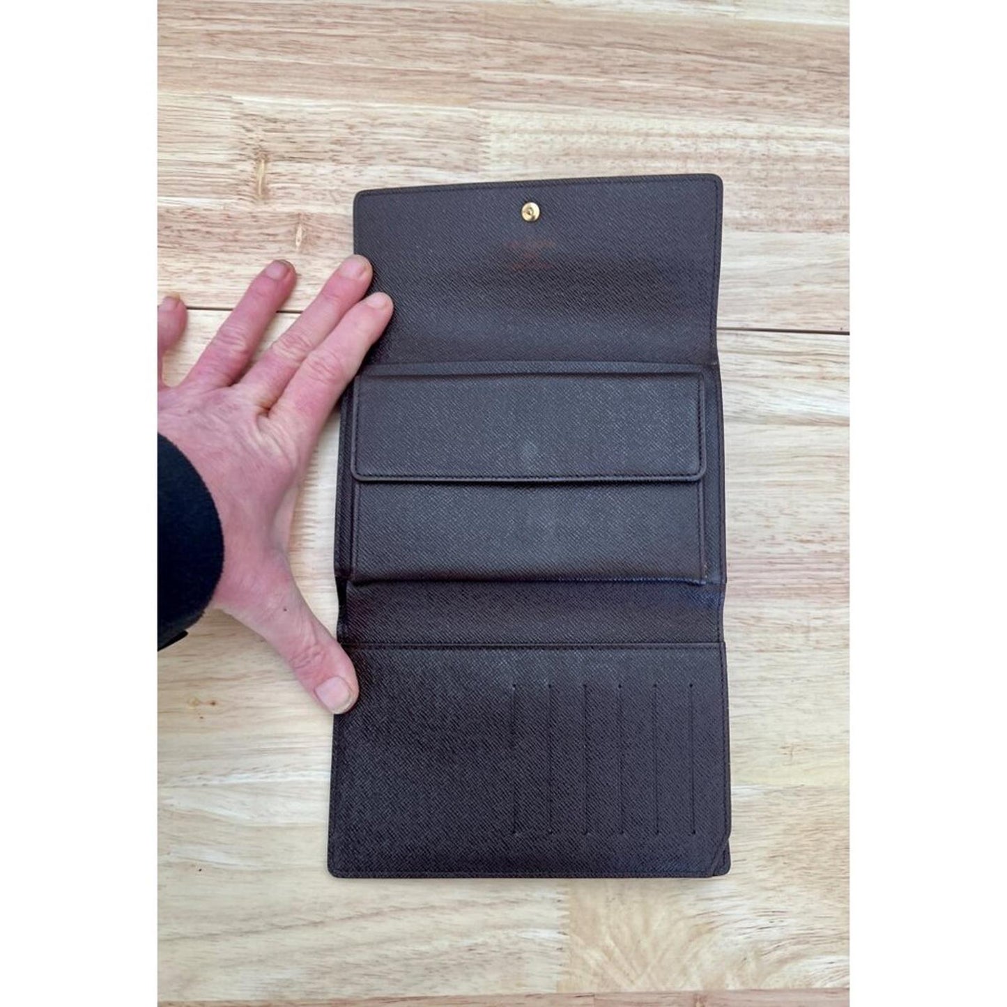 LOUIS VUITTON Tresor Etui Papier Trifold Wallet Damier Leather