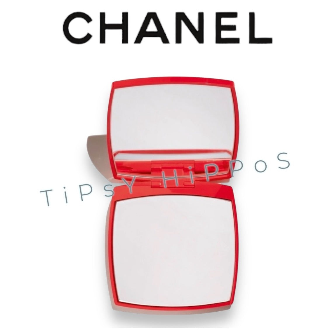 Beautiful Chanel VIP double sided red mirror