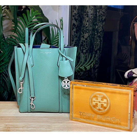 ✺✺ AUTHENTIC TORY BURCH Green Small Perry Handbag/Crossbody  ✺✺