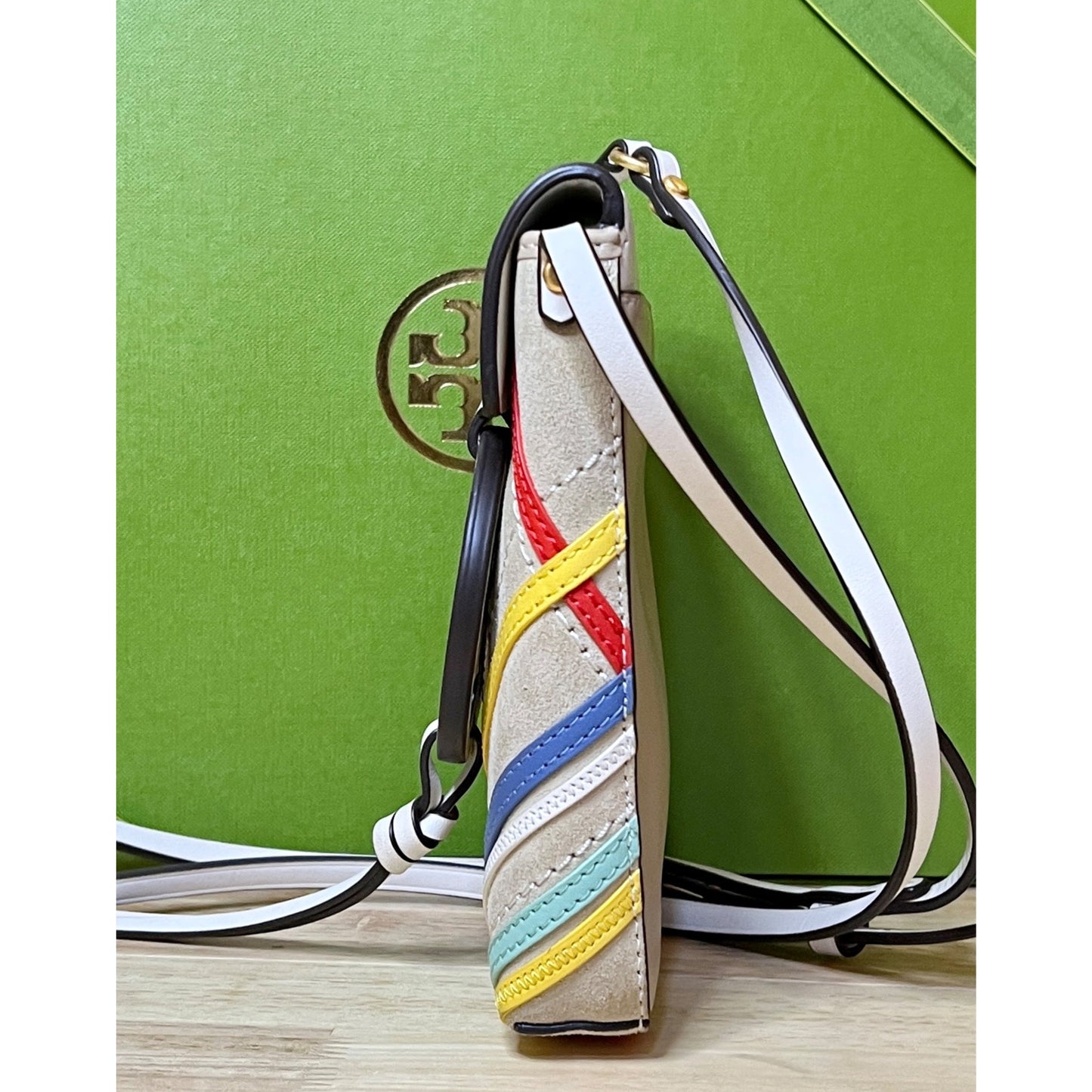 Tory Burch Multi Striped Miller Crossbody Handbag
