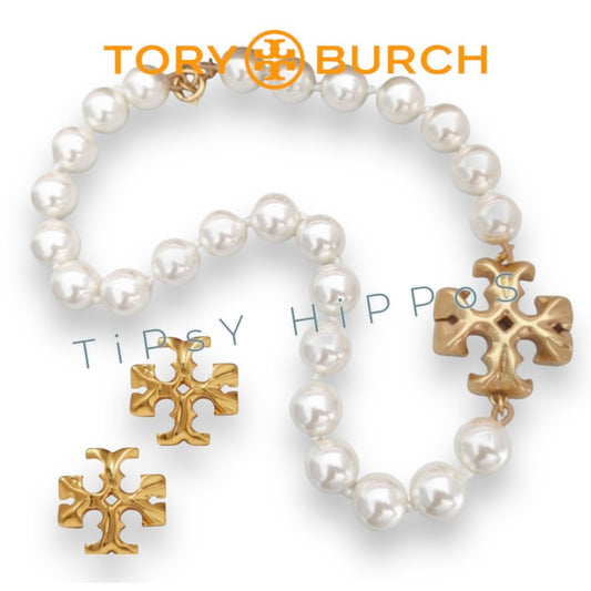 ✺✺ Tory Burch Roxanne Pearl Necklace & Earring Set!!!  ✺✺