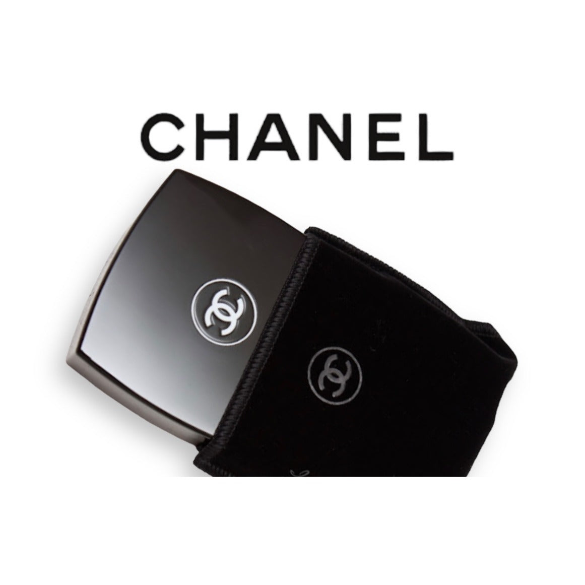 Beautiful Chanel VIP double sided black logo mirror