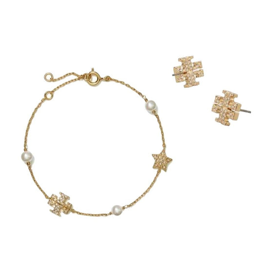 Tory Burch Celestial Station Necklace &amp;amp; Earring Set