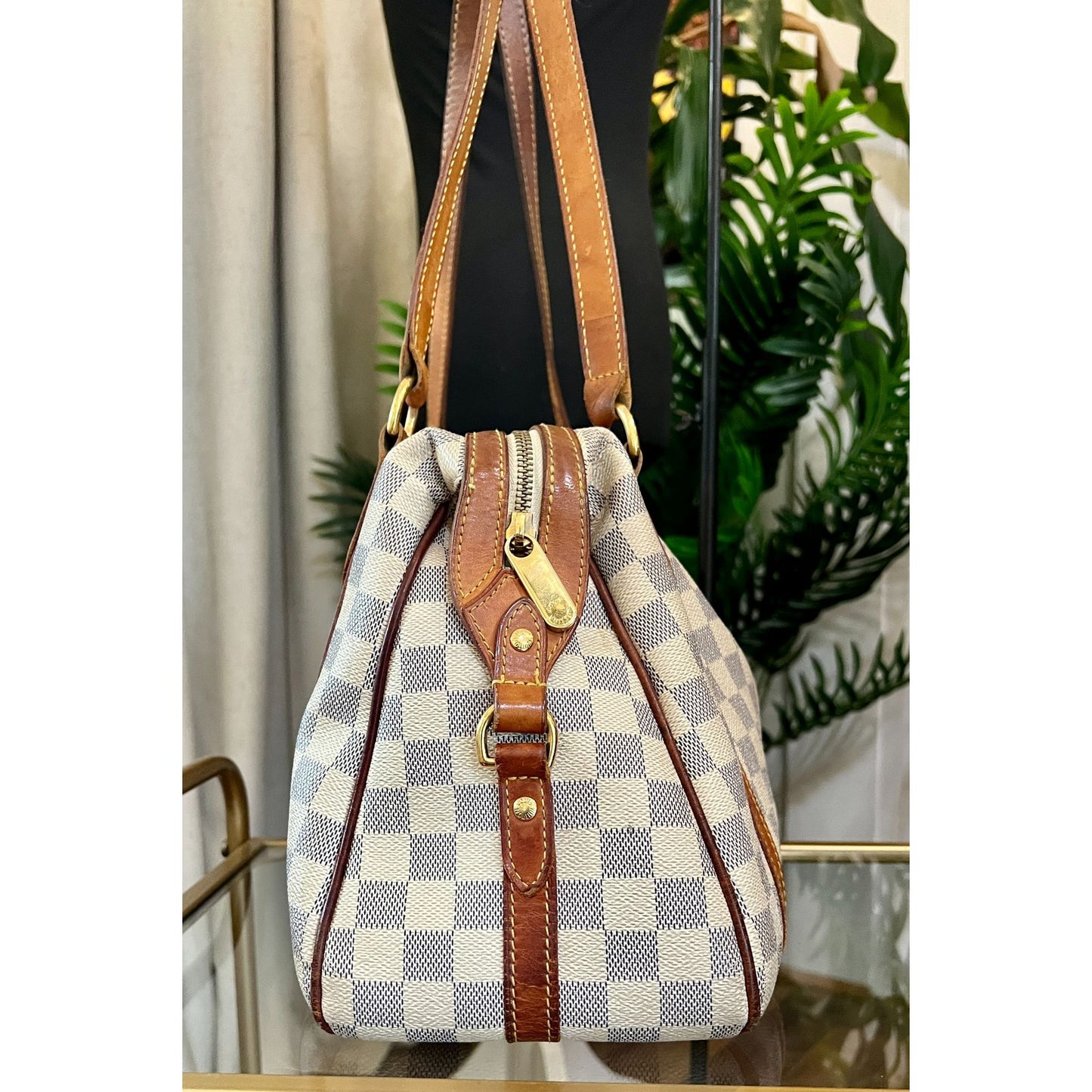 LOUIS VUITTON DAMIER AZUR STRESA PM TOTE WITH DUST BAG WITH COA