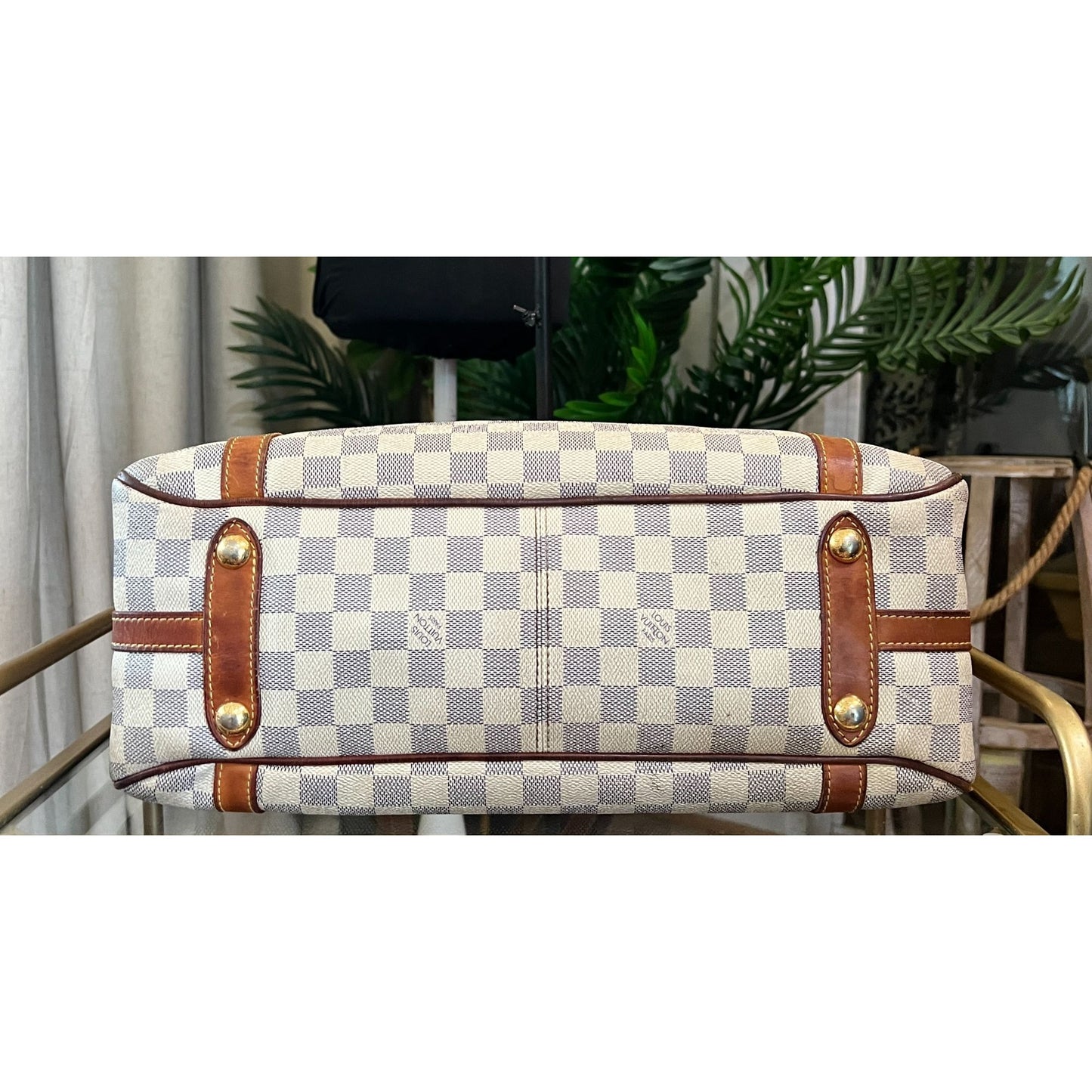 LOUIS VUITTON DAMIER AZUR STRESA PM TOTE WITH DUST BAG WITH COA