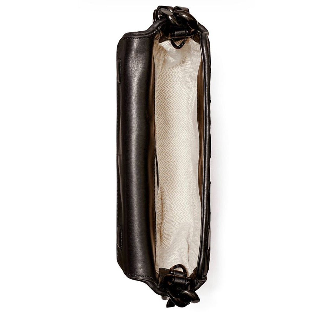 ✺ NWT!  Authentic Tory Burch Black Leather Cresent Fleming Handbag